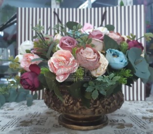 Искусственные цветы ваза керамика Париж
